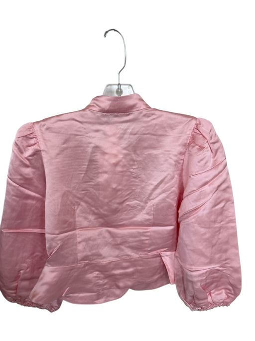 Kitri Size 4 Pink & Red Viscose Blend Long Balloon Sleeve Flower Application Top Pink & Red / 4