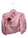 Kitri Size 4 Pink & Red Viscose Blend Long Balloon Sleeve Flower Application Top Pink & Red / 4