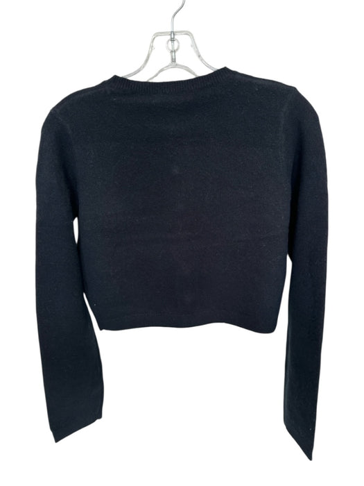Kitri Size XS Black & Pink Polyamid Long Sleeve Embroidered Flowers Sweater Black & Pink / XS