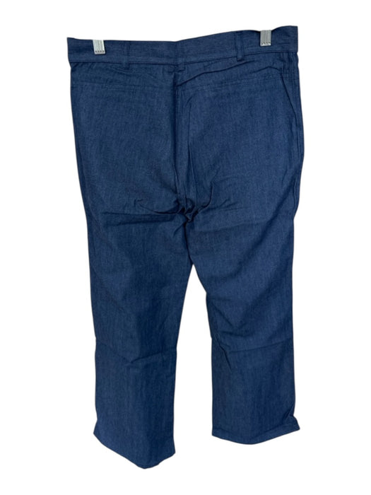 Diarte Size M Dark Wash Cotton High Waist Wide Leg Cropped Jeans Dark Wash / M