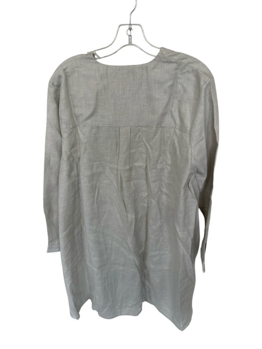 Beaumont Organic Size Est L Light Gray Hemp & Wool Blend Long Sleeve Dress Light Gray / Est L