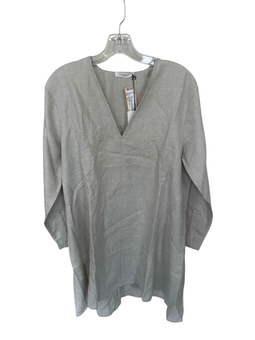 Beaumont Organic Size Est L Light Gray Hemp & Wool Blend Long Sleeve Dress Light Gray / Est L