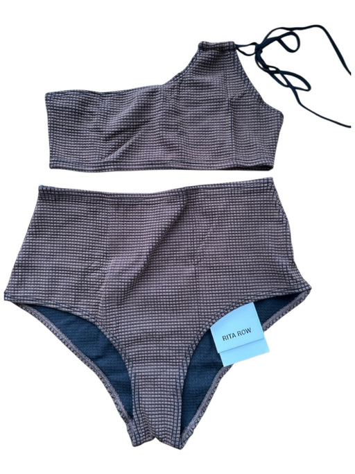 Rita Row Size M Brown & Black Polyester Blend High Waist Cheeky Waffle Lingerie Brown & Black / M