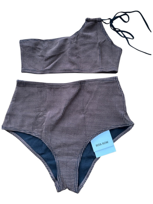 Rita Row Size M Brown & Black Polyester Blend High Waist Cheeky Waffle Lingerie Brown & Black / M
