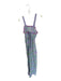 Pink City Prints Size S Purple & Green Cotton Smocked Botanical Back Tie Dress Purple & Green / S