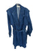 TT Studios Size XL Dark Wash Cotton Blend Long Sleeve Lapel Belted Trench Coat Dark Wash / XL