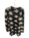 Kitri Size L Black & Gold Viscose Blend Long Sleeve Star Burst Metallic Dress Black & Gold / L