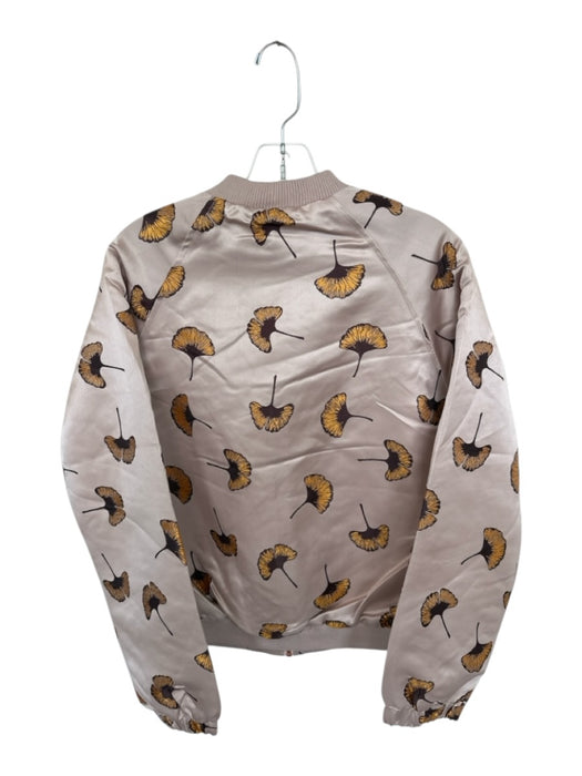 Storm and Marie Size M Blush & Yellow Polyester jaquard Ginkgo Leaves Jacket Blush & Yellow / M