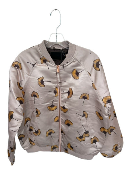 Storm and Marie Size M Blush & Yellow Polyester jaquard Ginkgo Leaves Jacket Blush & Yellow / M