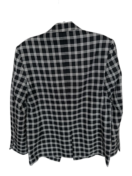 Blanca Size S/M Black & White Polyester Blend Shoulder Pads Grid Jacket Black & White / S/M