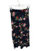 Kitri Size 2 Black & Multi Viscose Side Zip Botanical Slit Maxi Skirt Black & Multi / 2