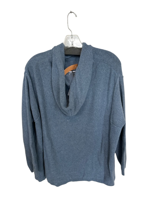 Beaumont Organic Size L Blue recycled cotton Wool Blend Hood Knit Sweater Blue / L