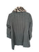 Louche Size 4 Gray & Cream Polyester Herringbone Faux Fur Collar Buttons Coat Gray & Cream / 4