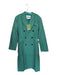 Blanca Size S/M Aqua & Green Polyester Blend Houndstooth Double Breast Coat Aqua & Green / S/M