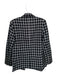 Blanca Size XS/S Black & White Polyester Blend Shoulder Pads Grid Blazer Coat Black & White / XS/S