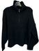 Blanca Size S/M Black Mohair Blend Funnel Neck Half Zip Knit Long Sleeve Sweater Black / S/M