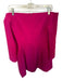 Theo Size S Magenta Viscose Blend Off Shoulder Long Sleeve Back Zip Mini Dress Magenta / S