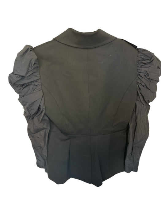 Theo Size M Black Polyester Blend Long Sleeve Shoulder Detail Jacket Black / M
