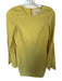 Theo Size S Chartreuse Polyester Blend Long Bell Sleeve Back Zip Midi Dress Chartreuse / S