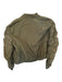 Theo Size M Army Green Polyester Rouched Long Sleeve Bomber Jacket Army Green / M