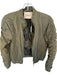 Theo Size M Army Green Polyester Rouched Long Sleeve Bomber Jacket Army Green / M