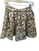 Theo Size M Cream & Green Polyester High Waist Animal Print Pleat Detail Skirt Cream & Green / M