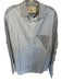 Theo Size M White & Gray Cotton Long Bell Sleeve Striped Front Pocket Top White & Gray / M
