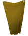 Theo Size M Olive Green Rayon Blend Elastic Waist Ribbed High Slit Midi Skirt Olive Green / M