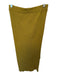 Theo Size M Olive Green Rayon Blend Elastic Waist Ribbed High Slit Midi Skirt Olive Green / M