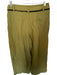 Veroalfie Size 1/S Olive Green & Black Cotton High Waist Lace Detail Pleat Pants Olive Green & Black / 1/S