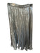 Veroalfie Size 1/S Silver Polyester High Waist Pleated Metallic Midi Skirt Silver / 1/S