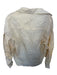 Veroalfie Size Est M Cream & Blush Cotton Long Balloon Sleeve Cut Outs Top Cream & Blush / Est M