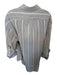 Theo Size M Blue & White Cotton Blend Long Sleeve Striped Button Sides Top Blue & White / M