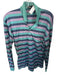 Dunhill Size 42 Purple & Sage Cotton Striped Buttons Men's Polo Purple & Sage / 42