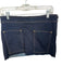 TT Studios Size M Dark Wash Cotton Blend High Waist Denim Side Zip Mini Skirt Dark Wash / M