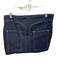 TT Studios Size M Dark Wash Cotton Blend High Waist Denim Side Zip Mini Skirt Dark Wash / M