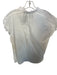 Theo Size M White Cotton Cap Sleeve Button Down Top White / M