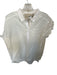 Theo Size M White Cotton Cap Sleeve Button Down Top White / M
