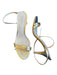 Schutz Shoe Size 9B Gold Leather Metallic Stiletto Ankle Strap Sandals Gold / 9B