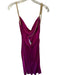 AIIFOS Size S Magenta & Gold Silk Chain Straps Cowl Neck High Slit Gown Magenta & Gold / S