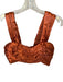 AIIFOS Size S Rust Polyester Blend Pleated Sleeveless Cropped Top Rust / S