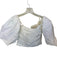 AIIFOS Size XS White Organic Cotton Blend Pleated Long Balloon Sleeve Top White / XS