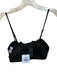 AIIFOS Size S Black Polyester Spaghetti Strap Flower Application Bralette Top Black / S
