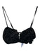 AIIFOS Size M Black Polyester Spaghetti Strap Flower Application Bralette Top Black / M