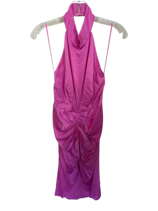 AIIFOS Size 8 Pink Polyester High Neck Gathered Gown Pink / 8