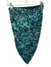 AIIFOS Size M Teal & Green Silk Side Zip Watercolor Midi Skirt Teal & Green / M