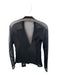 Theo the Label Size XS Black Polyester Blend Sheer Sleeves 1 Button Jacket Black / XS