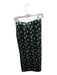 Louche Size 6 Green & Yellow Velvet Elastic Waist Flowers Midi Skirt Green & Yellow / 6