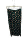 Louche Size 6 Green & Yellow Velvet Elastic Waist Flowers Midi Skirt Green & Yellow / 6