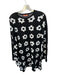 Kitri Size L Black & White Viscose Blend Long Sleeve Flowers Mini Dress Black & White / L